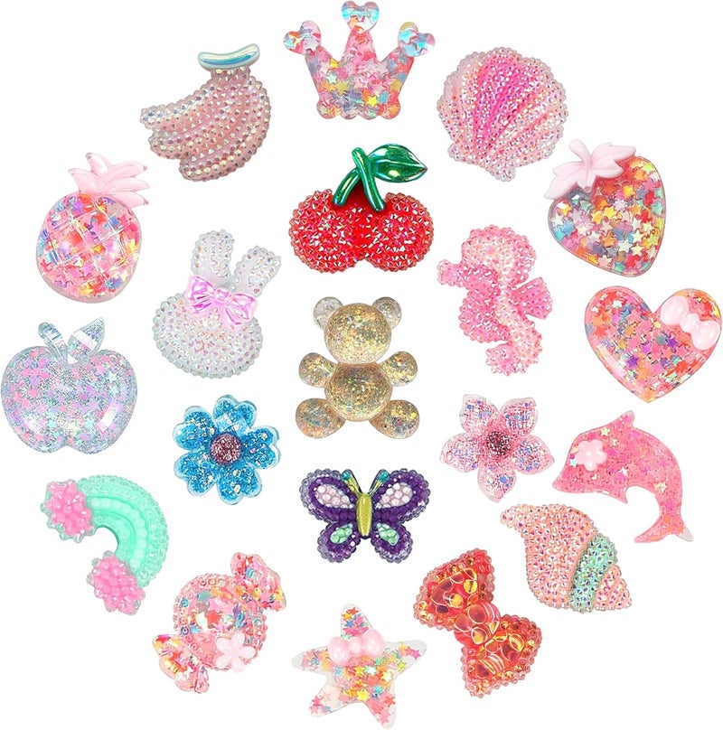 DNT Cute bling Shoe Charms for Girls Cute Shoe Charms for Adults Teens Kids Kawaii Shoe Decoration Charms for Clog Sandals Birthday Party Gift - Image 1